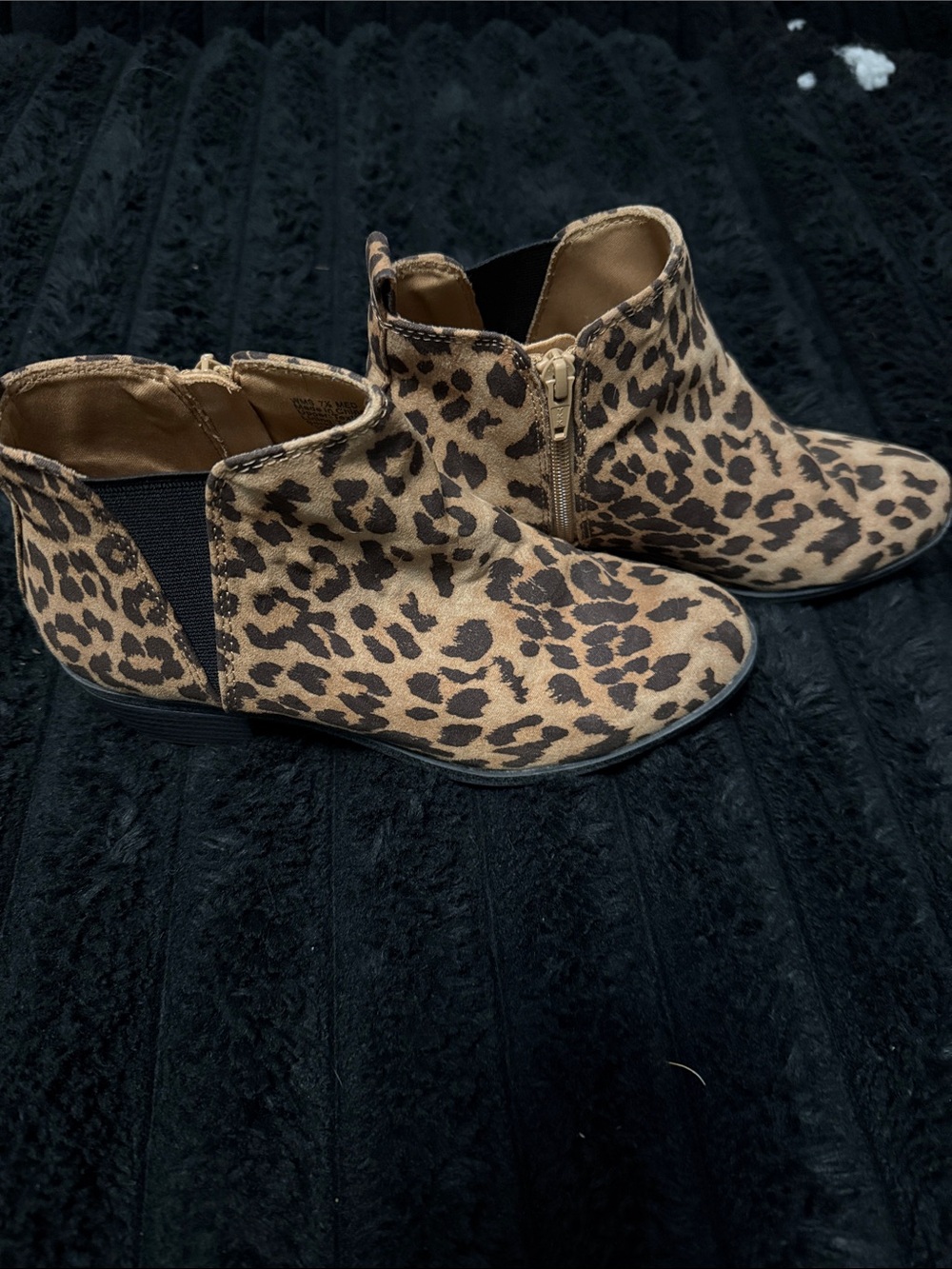 Leopard Print Ankle Booties - Women's Fashion Boot
